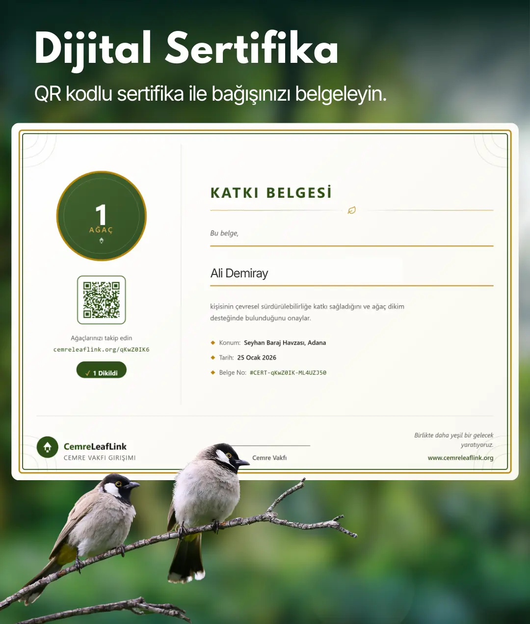 LeafLink Dijital Sertifika