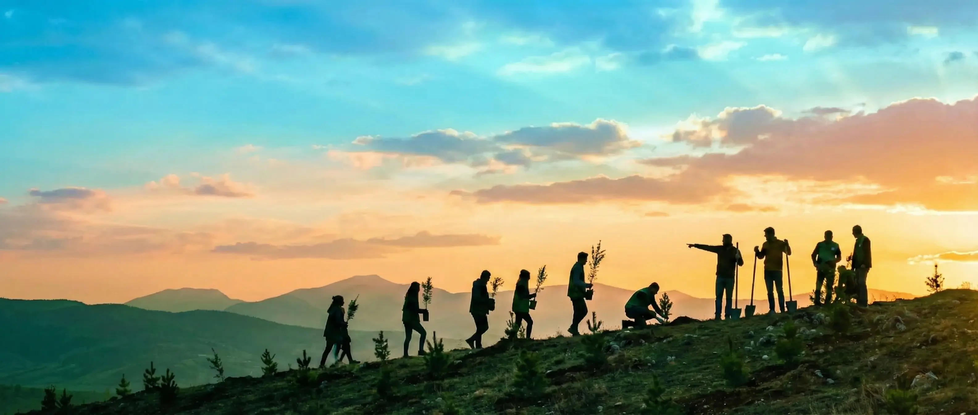 Orman gönüllüleri arka plan